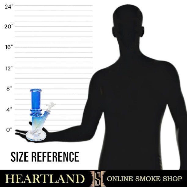 8" Iridescent Straight Tube Bong