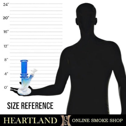 8" Iridescent Straight Tube Bong