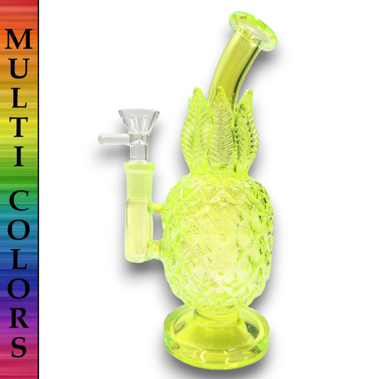 8" Pineapple Florescent Glass Bong