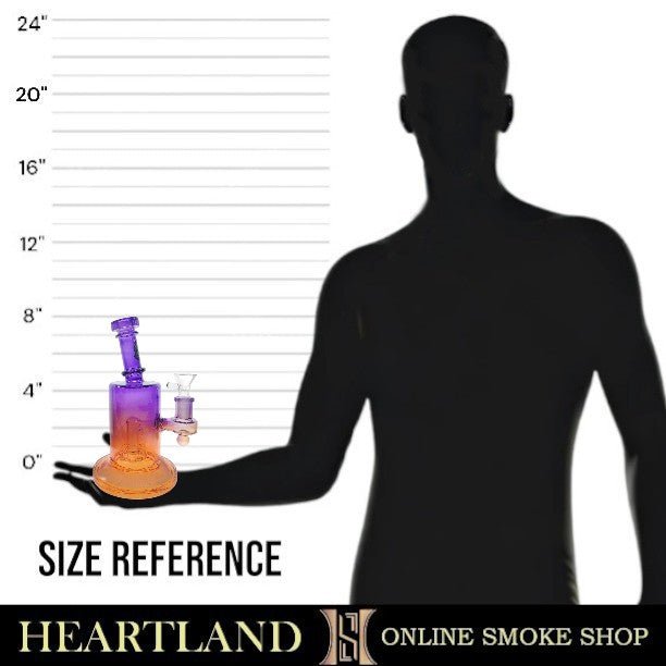 8" SeshGear Barrel Beaker Circ Perc Bong