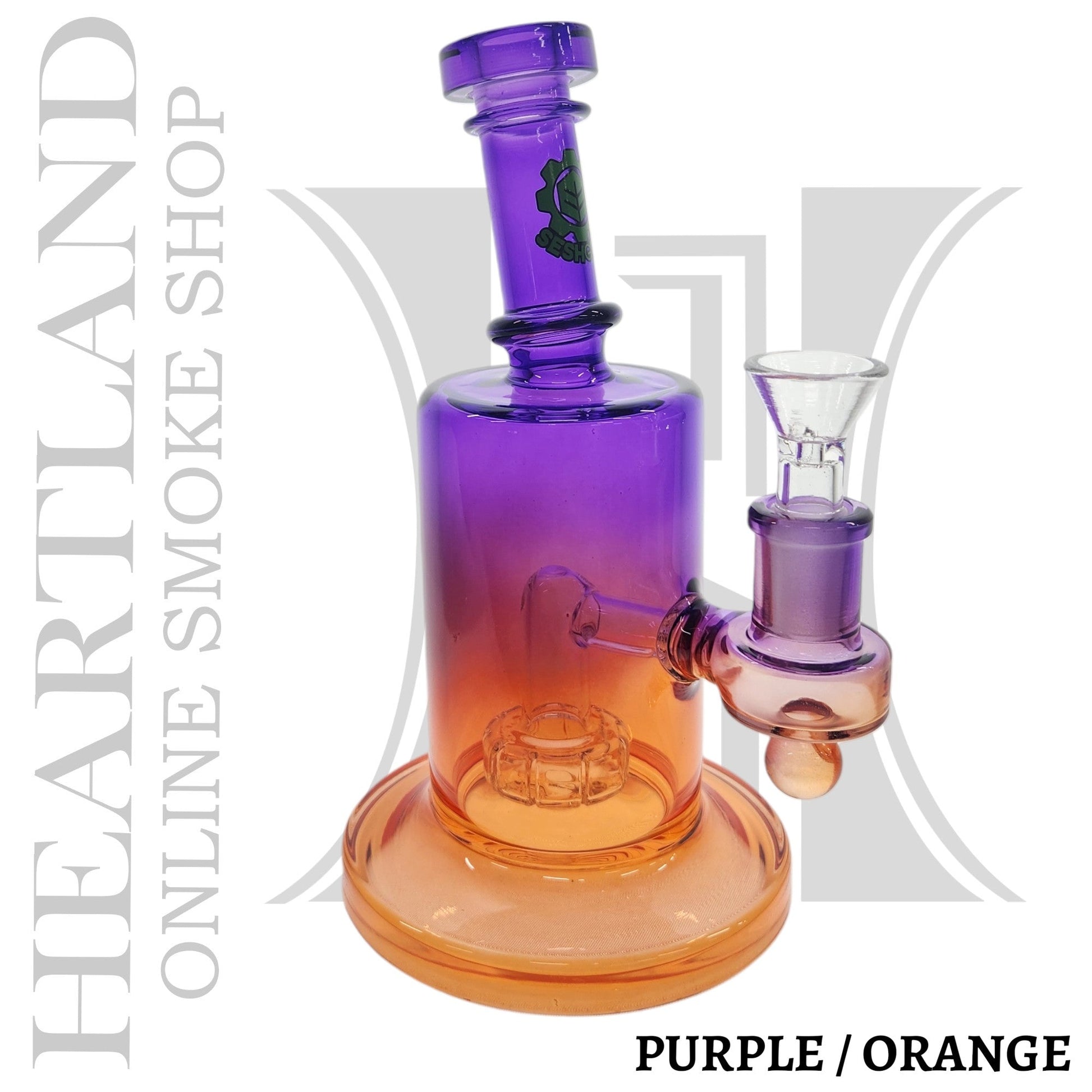 8" SeshGear Barrel Beaker Circ Perc Bong
