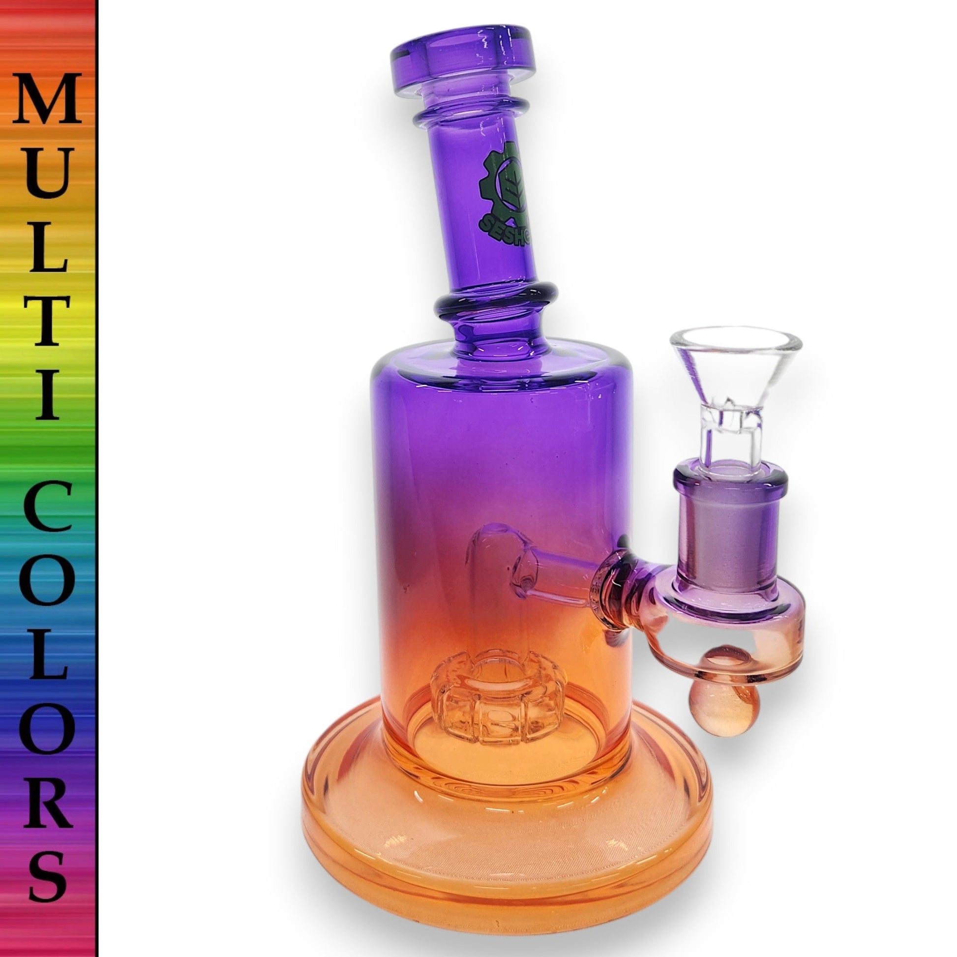 8" SeshGear Barrel Beaker Circ Perc Bong