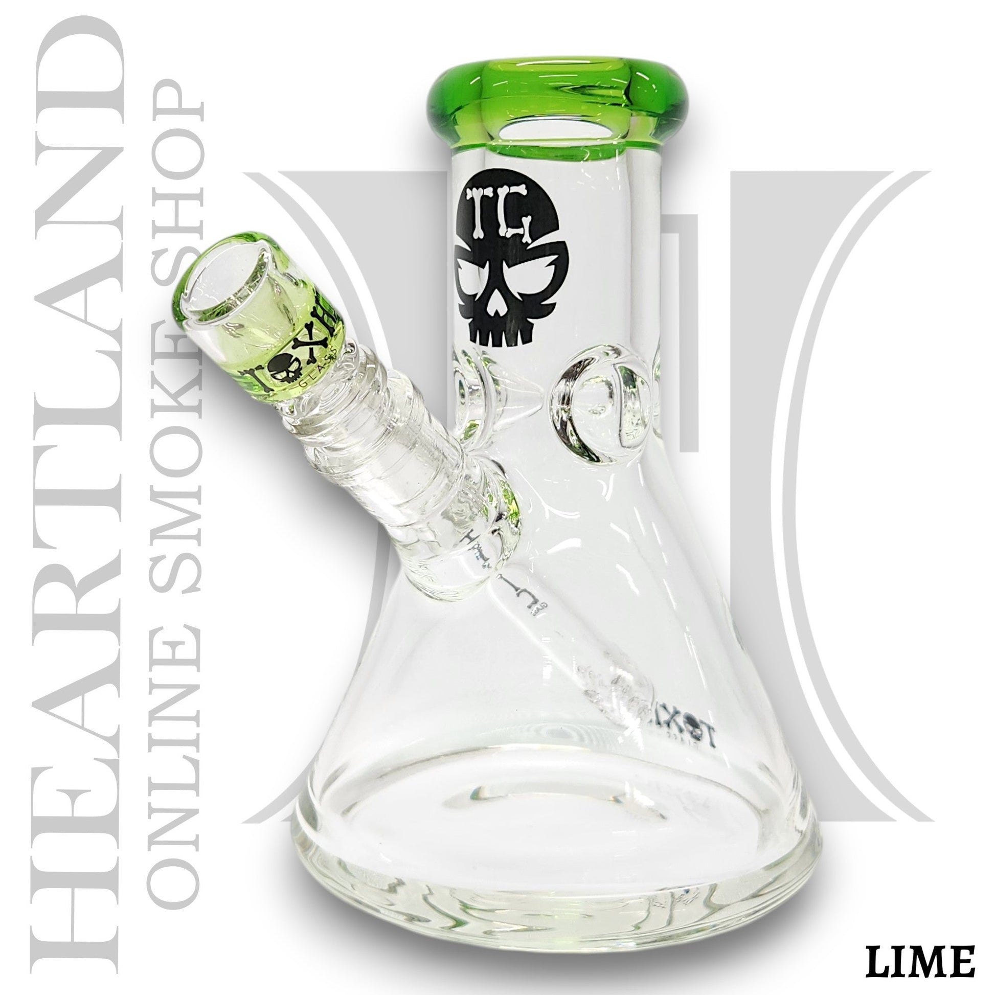 8" Toxic Glass Heavy Duty Beaker Bong