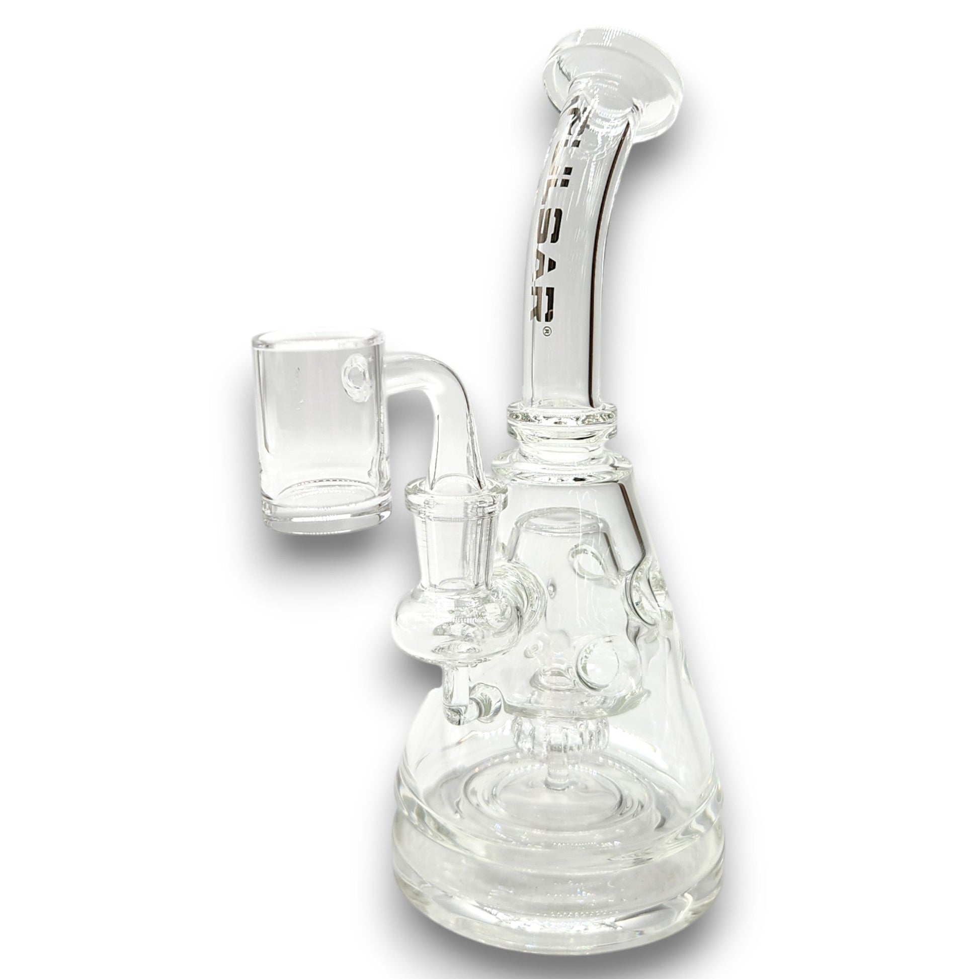 8.5" Pulsar Bent Neck Pyramid Rig Bong