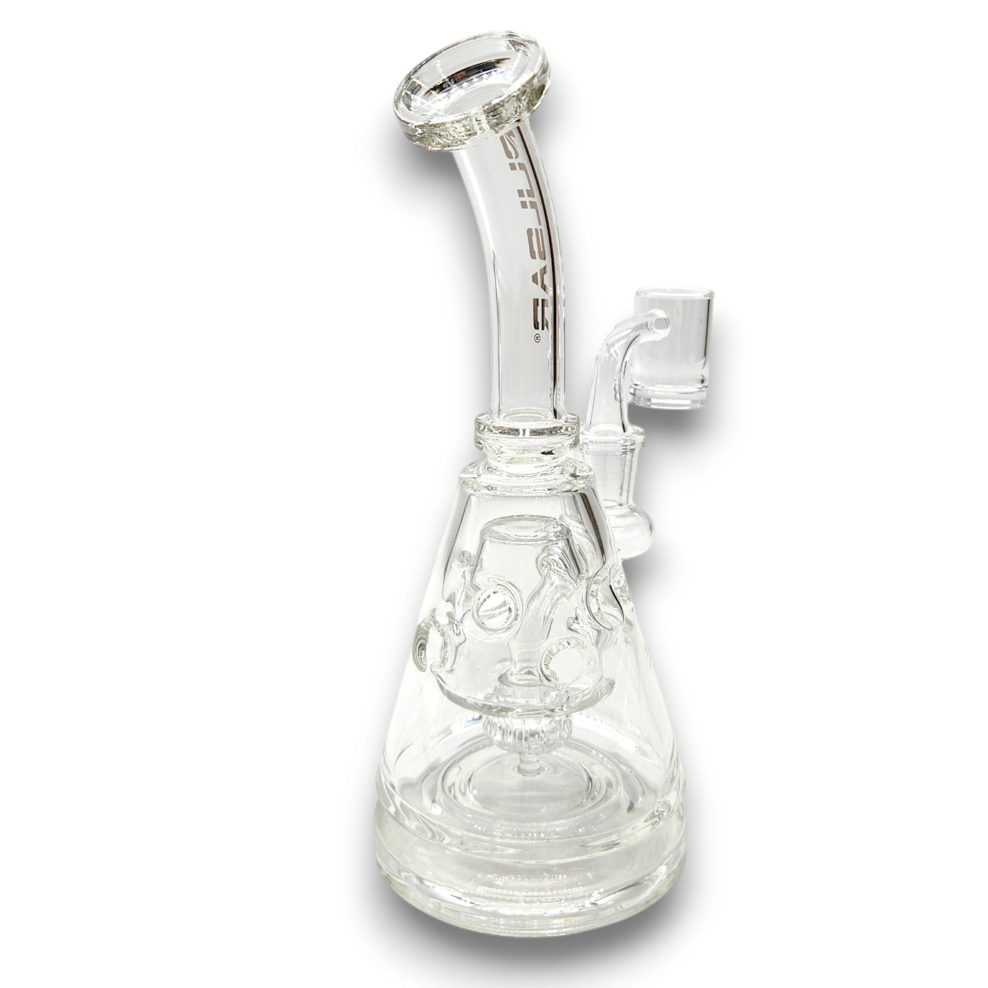 8.5" Pulsar Bent Neck Pyramid Rig Bong