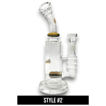 9" Bougie Inline Percolator Barrel Bong