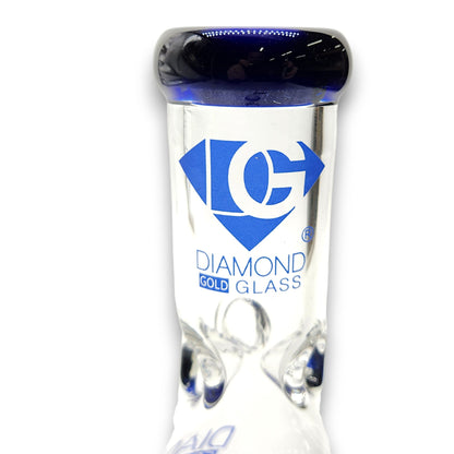 9" Diamond Glass Heavy Duty Beaker Bong