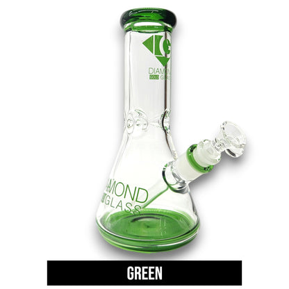 9" Diamond Glass Heavy Duty Beaker Bong