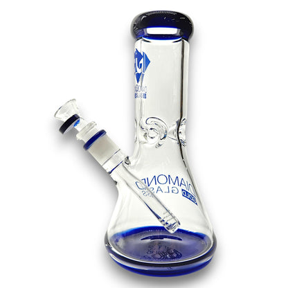 9" Diamond Glass Heavy Duty Beaker Bong