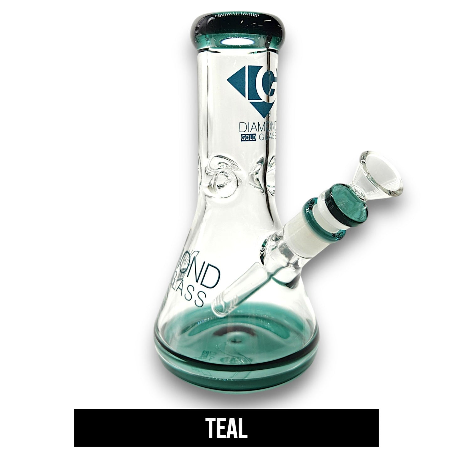 9" Diamond Glass Heavy Duty Beaker Bong