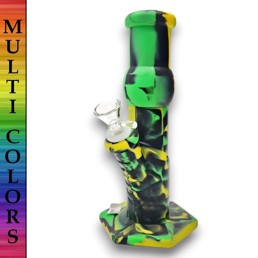 9" Silicone Straight Tube Bong