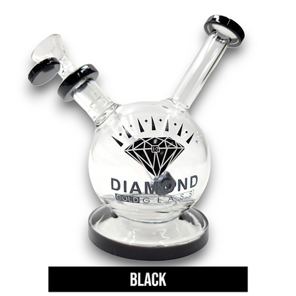 7" Diamond Glass Globe Bubbler Bong