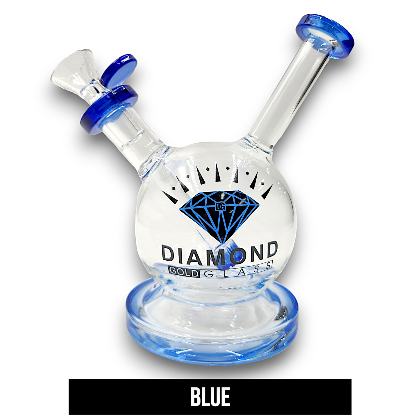 7" Diamond Glass Dome Bubbler Bong