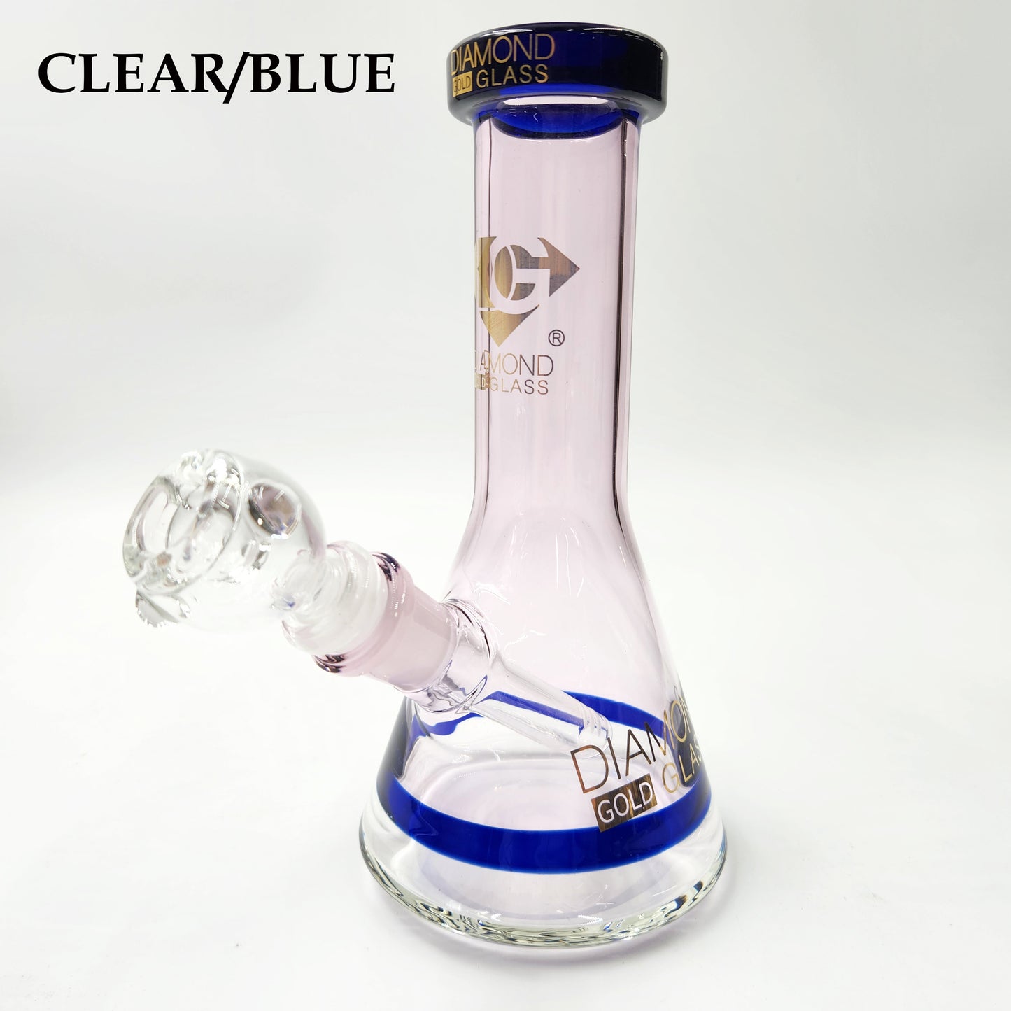 8" Boss Color Design Flat Mouth Beaker Bong