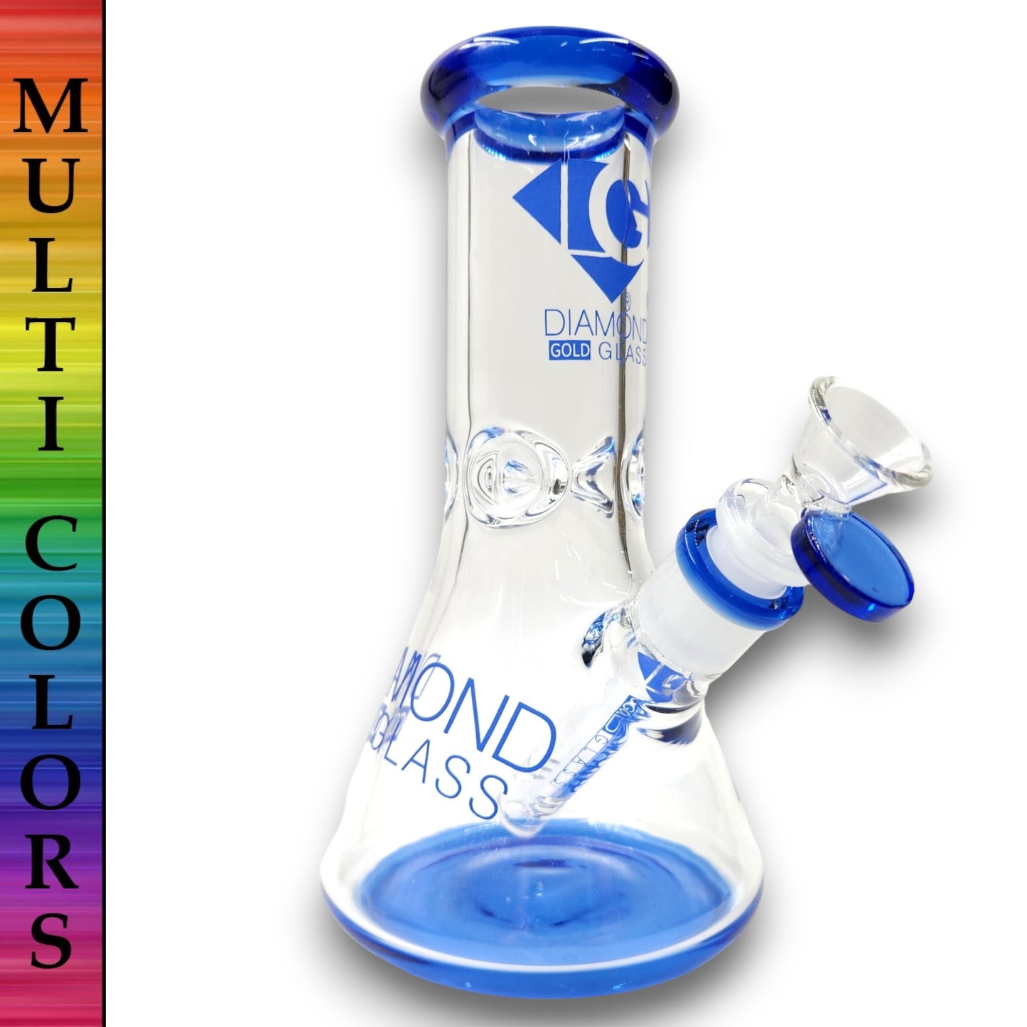 9" Diamond Glass Heavy Duty Beaker Bong