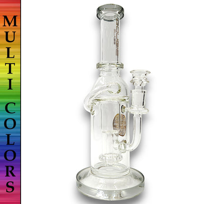 12" Bougie Glass Showerhead Perc Recycler Bong