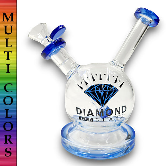 7" Diamond Glass Dome Bubbler Bong