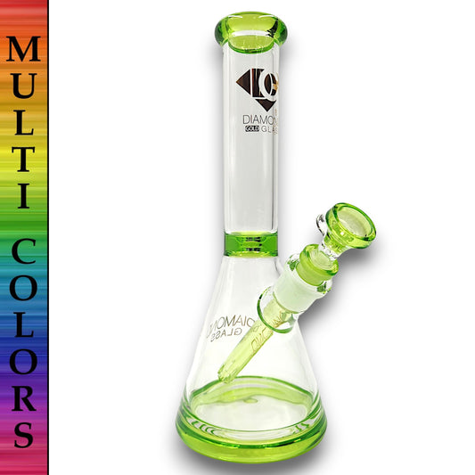 11" Diamond Glass Heavy Duty Beaker Bong