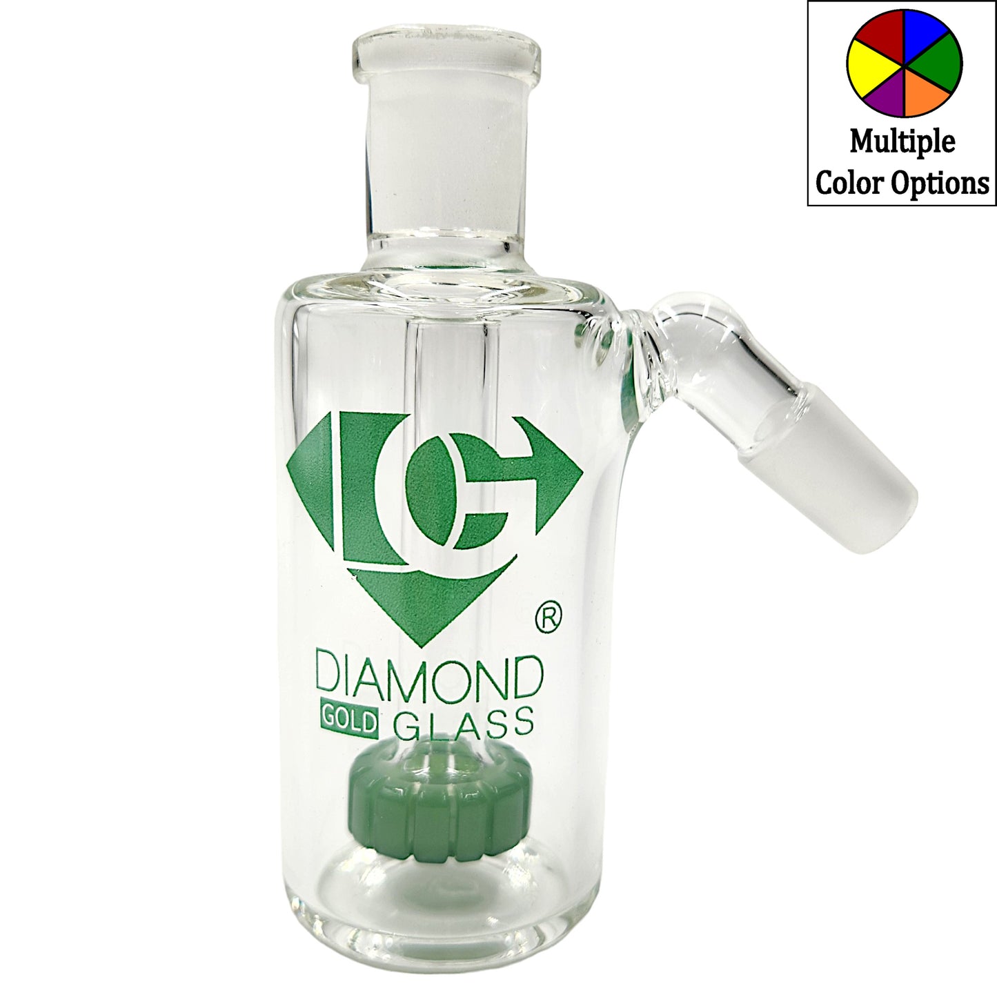 Diamond 4-1/2" Ash Catcher Circ Perc 14mm 45 Deg