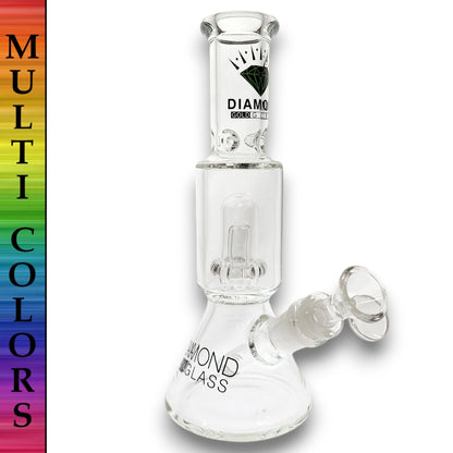 9" Diamond Gold Glass UFO Percolator Small Beaker