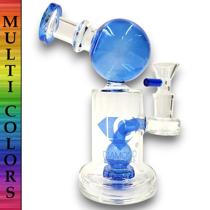 7" Diamond Glass Ray Gun Circ Percolator Bong