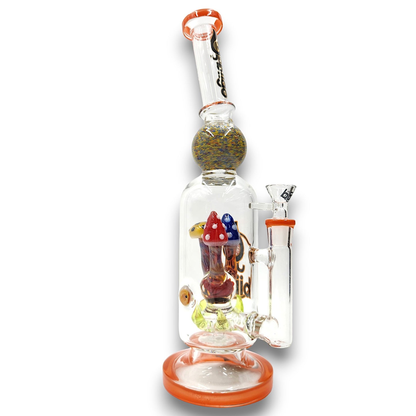 14" Biigo Glass Mushroom Circ Perc Bong