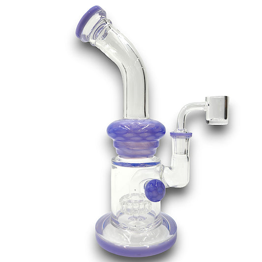 9" Circ Perc Colored Angle Mouth Dab Rig Bong