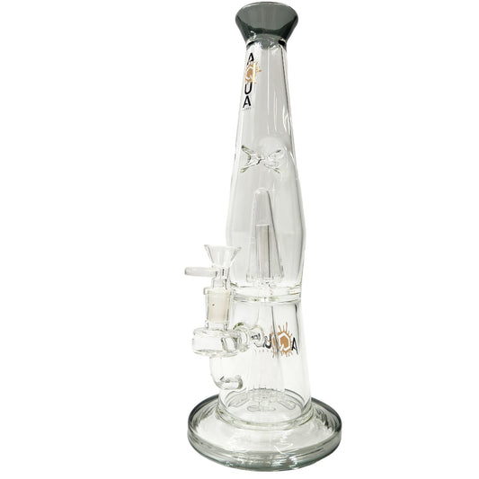 13" Aqua Works Showerhead Perc Cone Straight Tube Bong