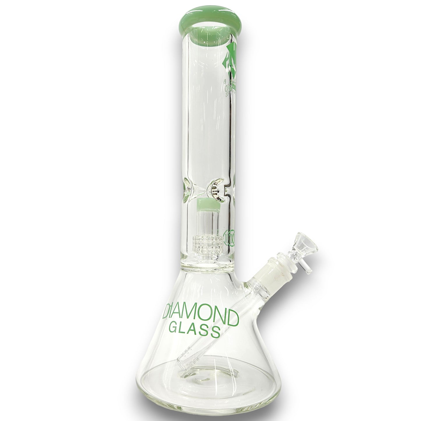 14" Diamond 7mm Heavy Duty Matrix Showerhead Perc Beaker Bong