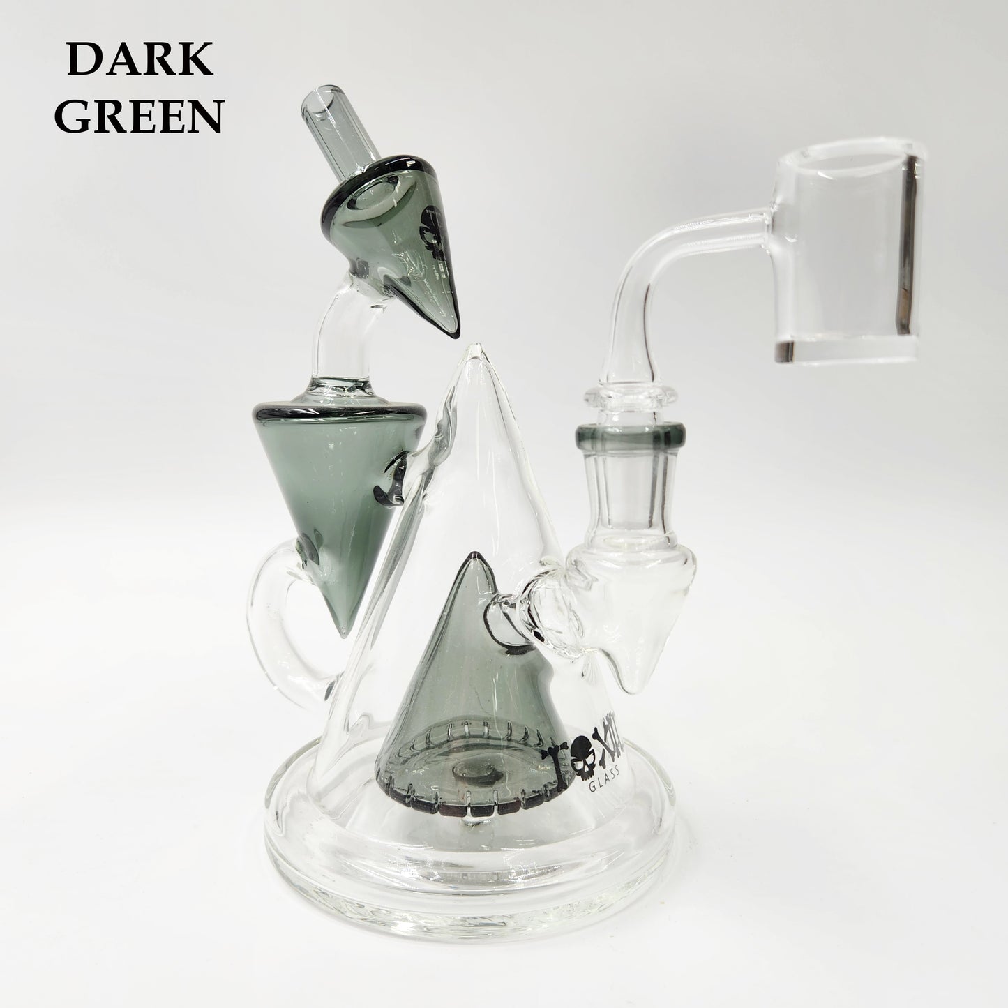 8" Toxic Glass Volcano Unique Dab Rig