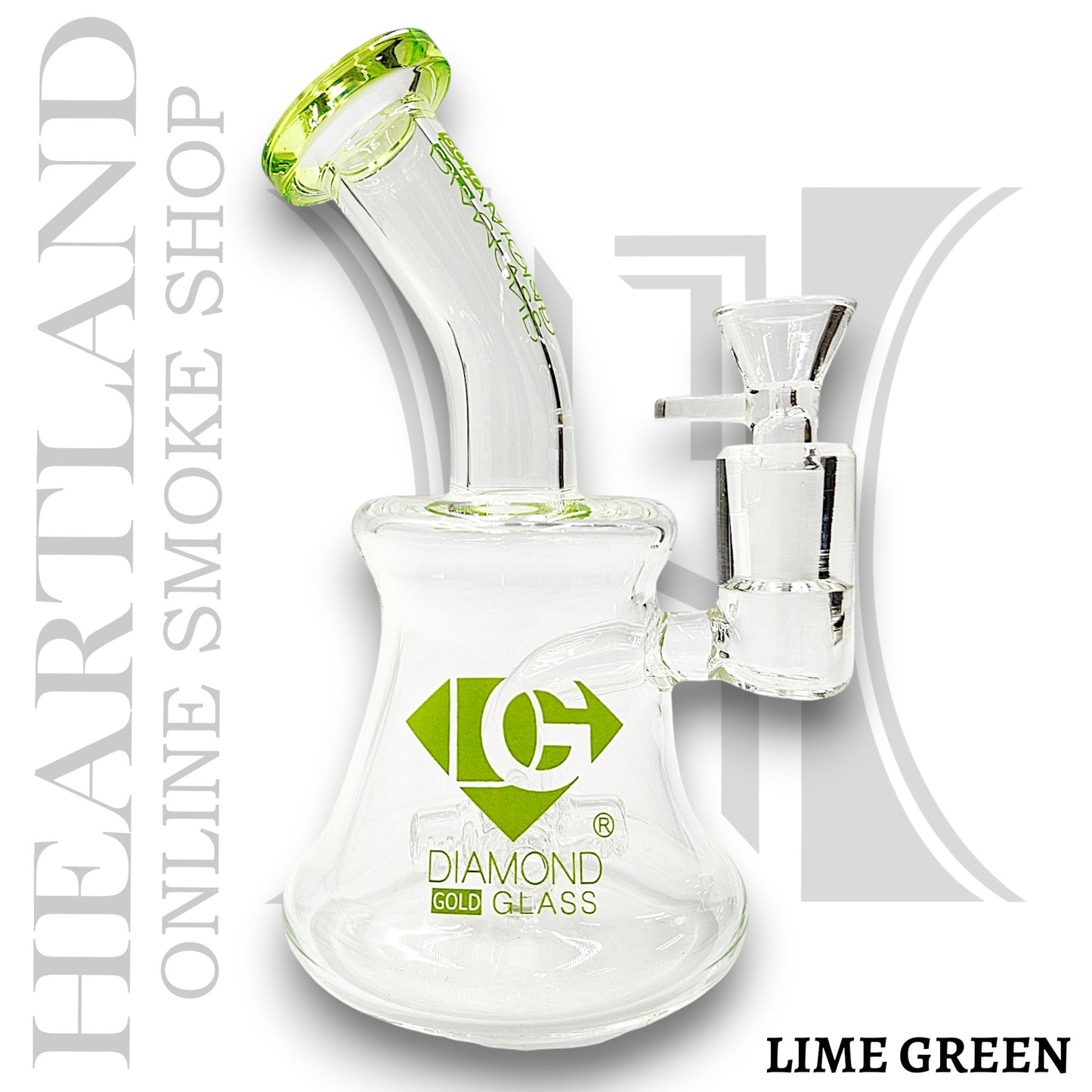 7" Diamond Quad Inline Perc Bong