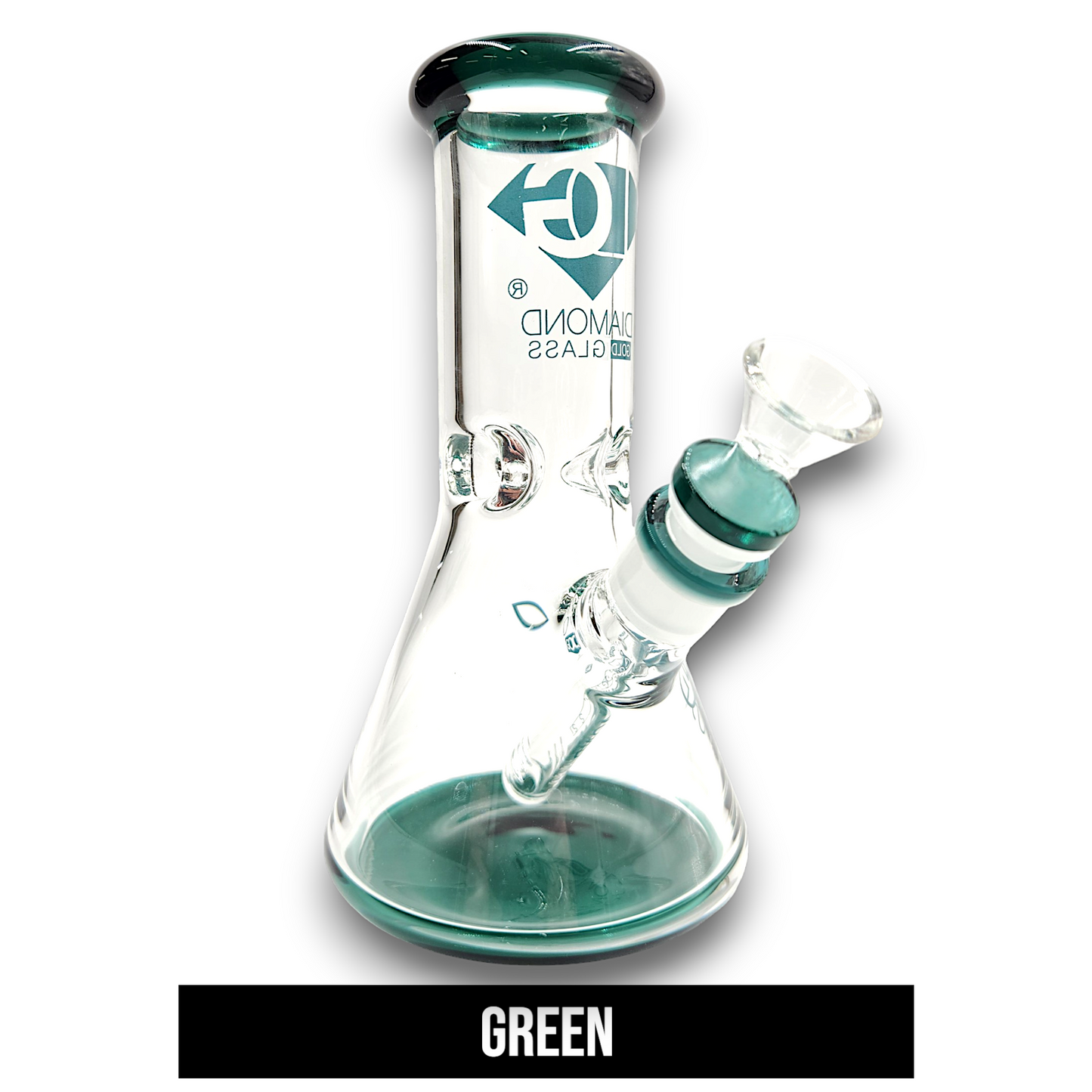 9" Diamond Glass Heavy Duty Beaker Bong