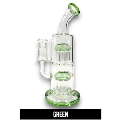 11" Bougie Double Tree Percolator Bong