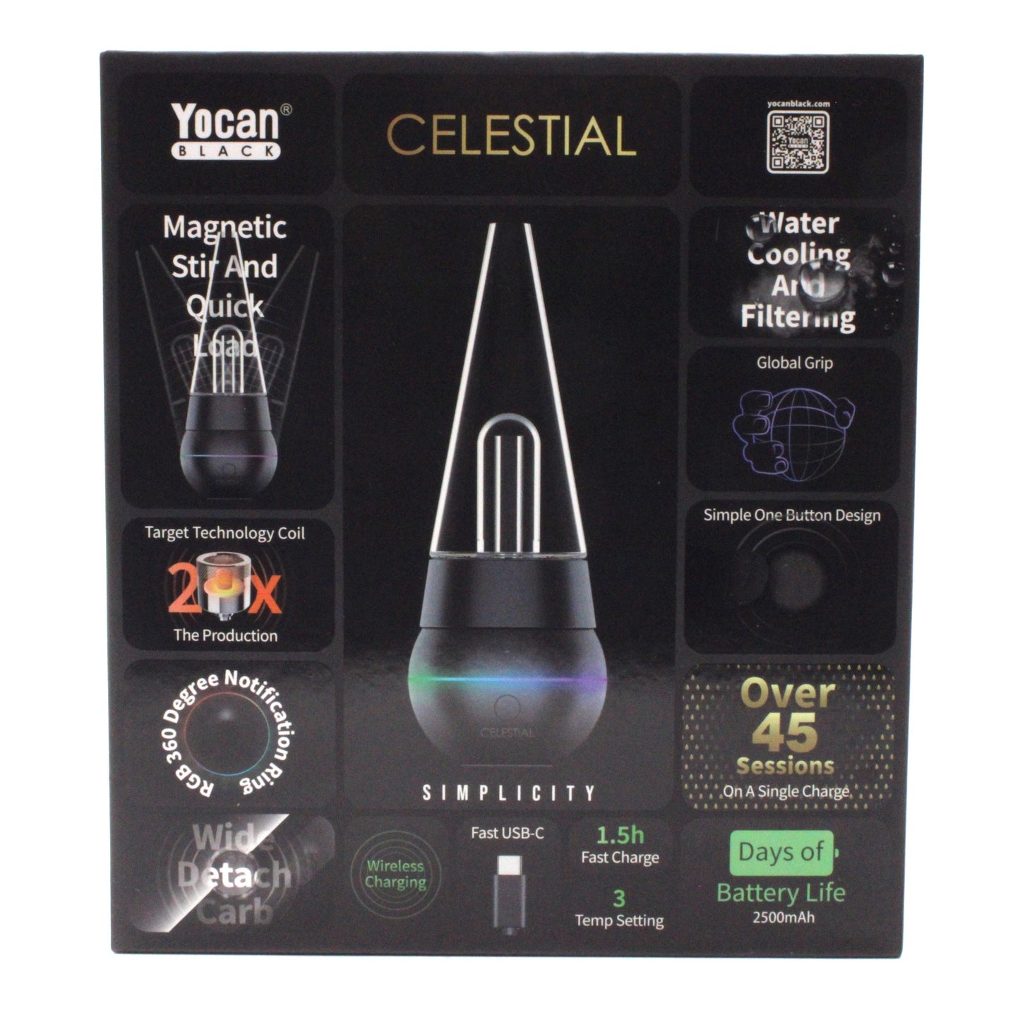 Yocan Black Celestial Concentrate E Rig Vaporizer