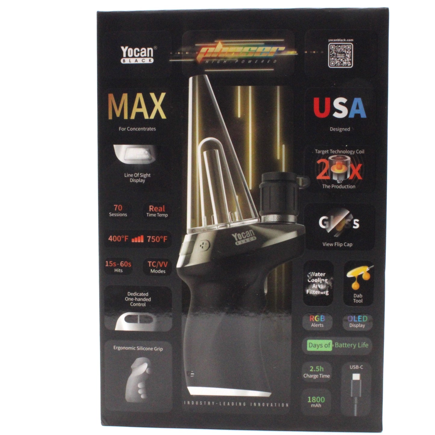 Yocan Black Phaser Max Handheld Concentrate Vaporizer