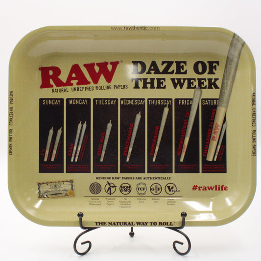 Large Raw Daze Of The Week Rolling Tray