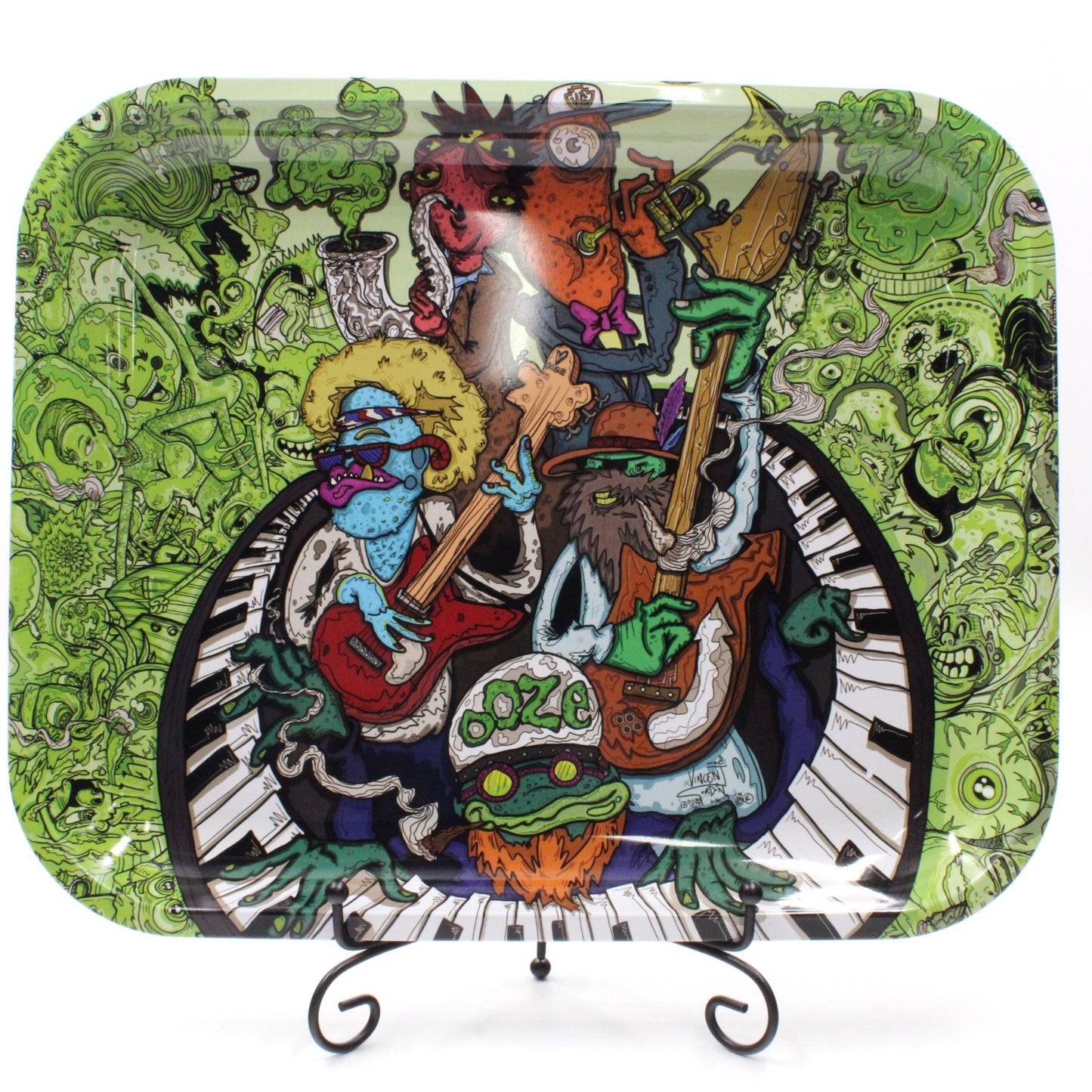 Large Ooze Alien Guitar Rolling Tray