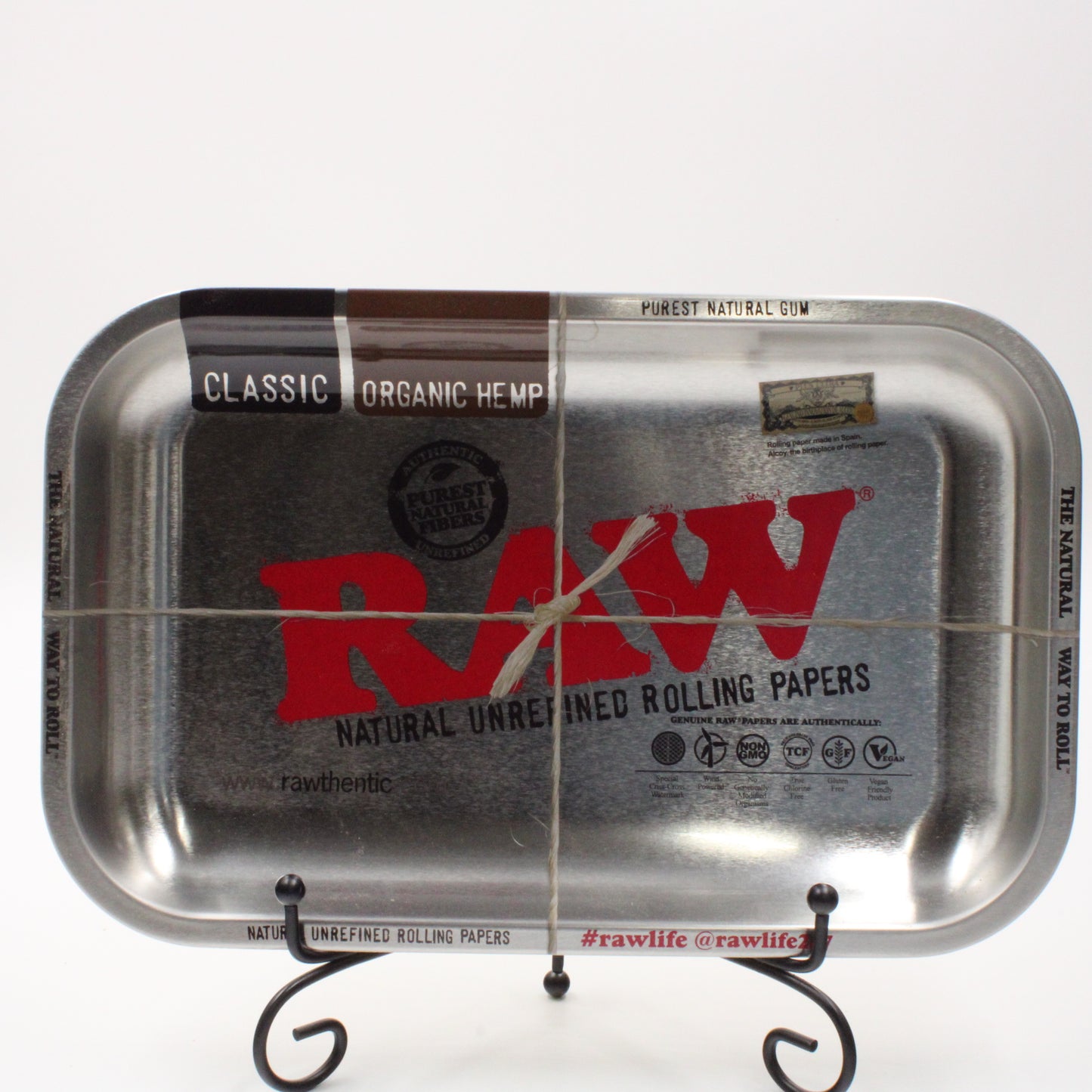 Small Raw Silver Rolling Tray