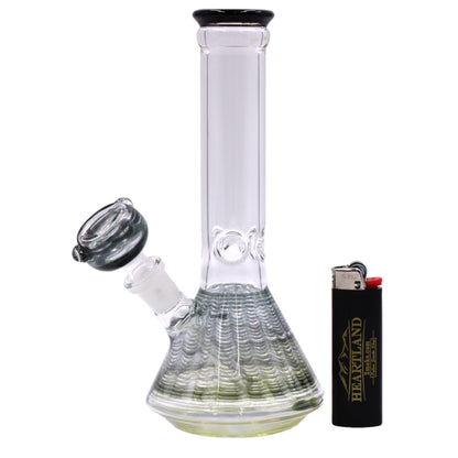 Small 8" Wavy Design Beaker Bong