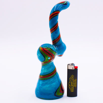 Smooth Color Swirl 9" Tall Bubbler