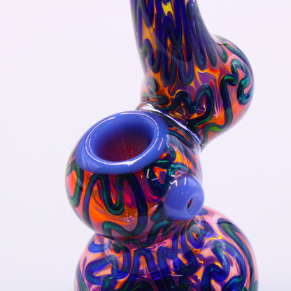 Crazy 3D Blue 7" Tall Bubbler