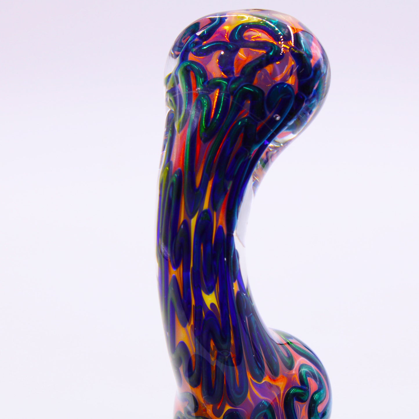 Crazy 3D Blue 7" Tall Bubbler