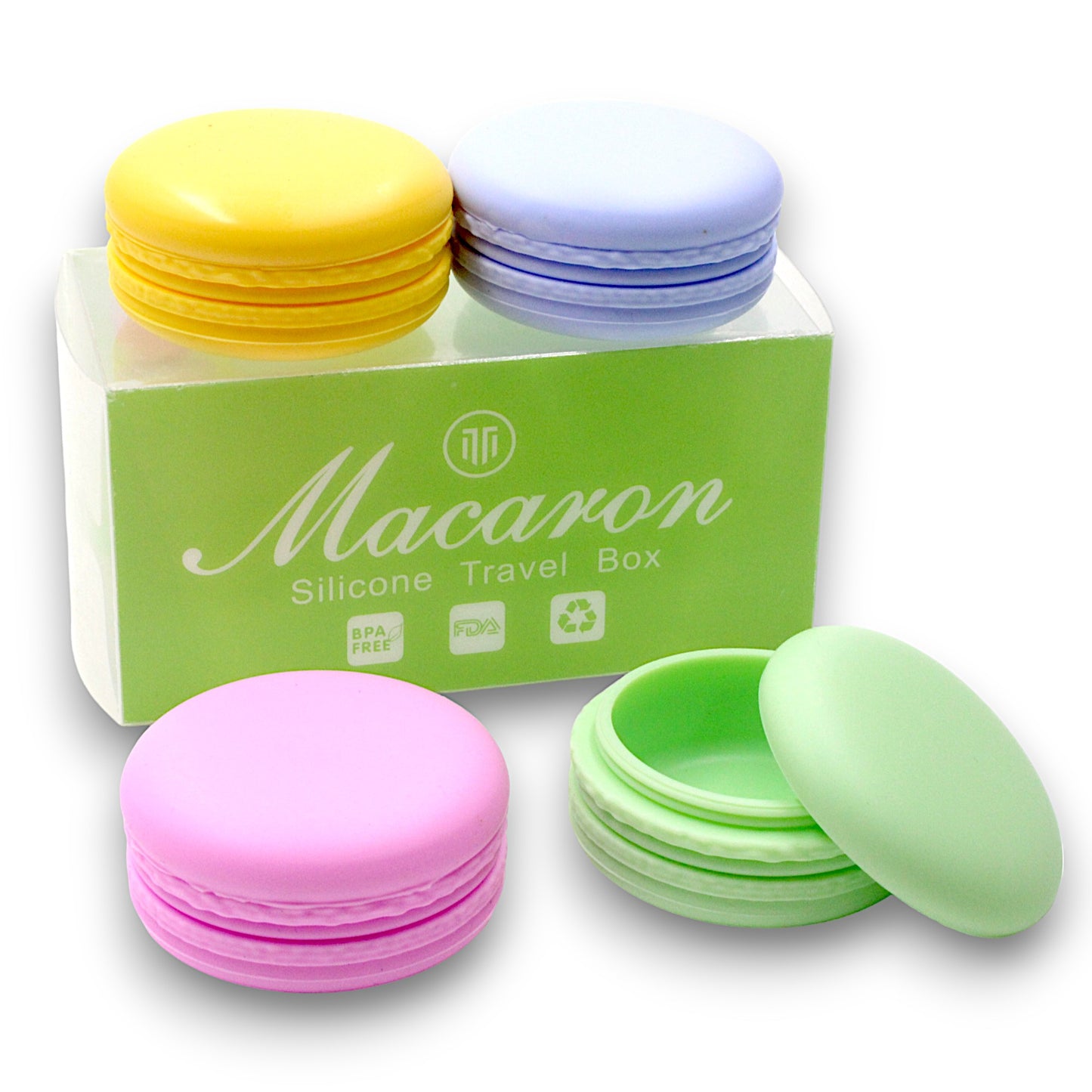 Macaron Silicone 4 Piece Storage Container