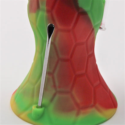 4-1/2" Pulsar Lava Flow Bong Flower and Dab Rig Silicone