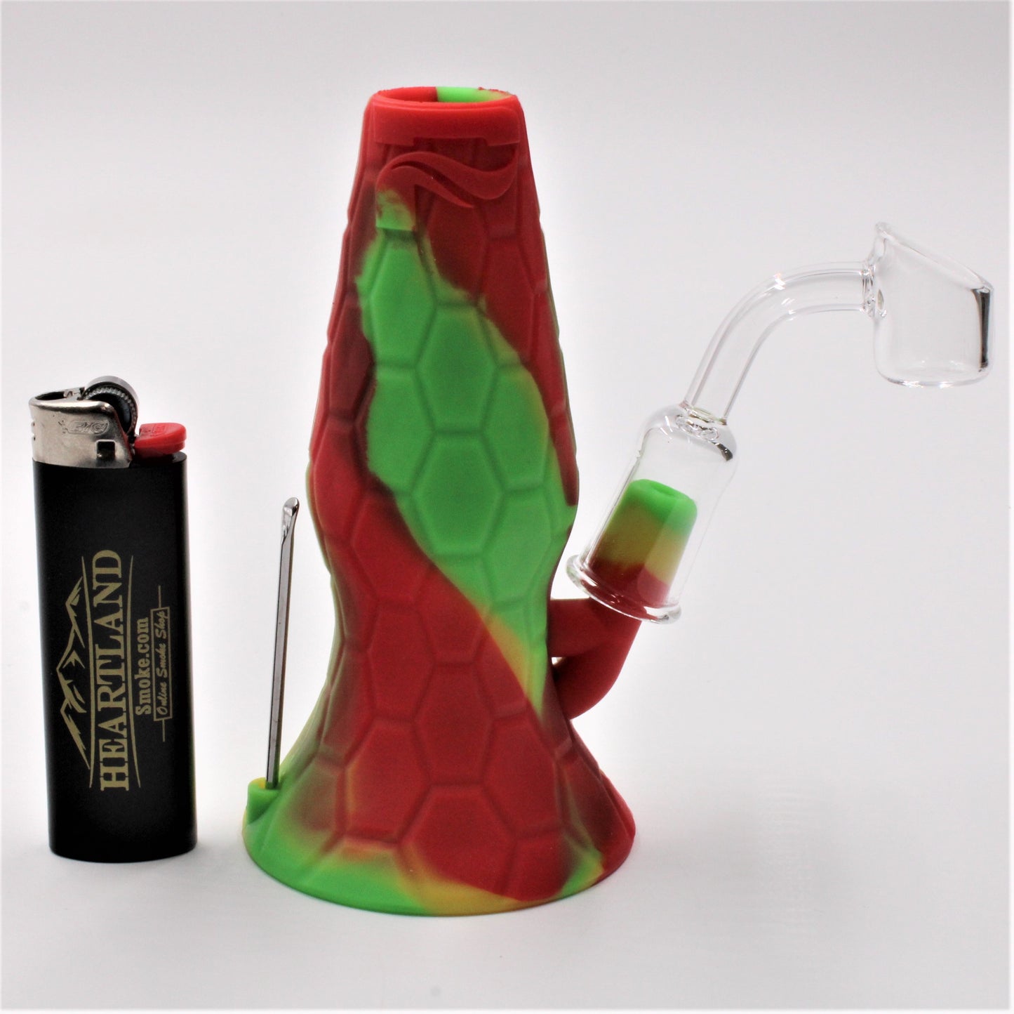 4-1/2" Pulsar Lava Flow Bong Flower and Dab Rig Silicone