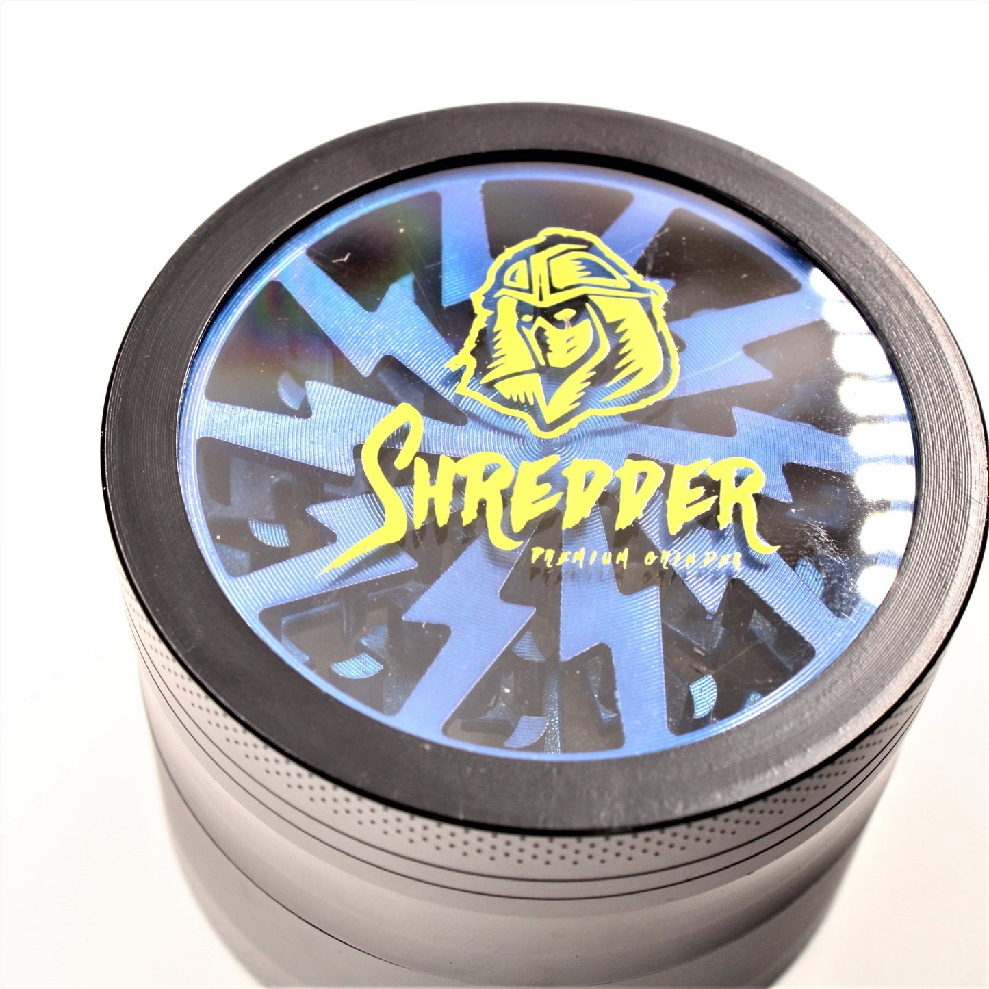 Viewing Window Top View 2-1/2" Shredder See Through Top Aluminum 4 Piece Herb & Weed Grinder