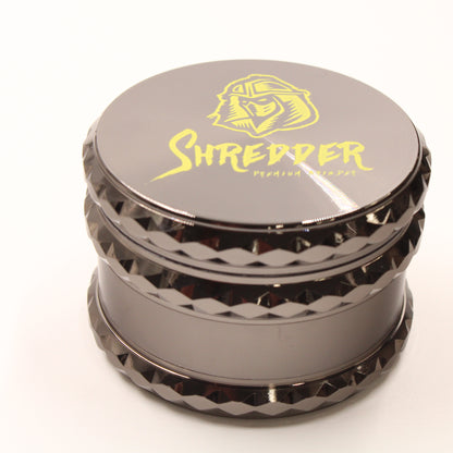 Closed Top View 2-1/2" Shredder Diamond Grip Aluminum 4 Piece Herb & Weed Grinder