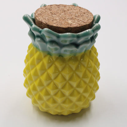 Ceramic Pineapple Stash Jar