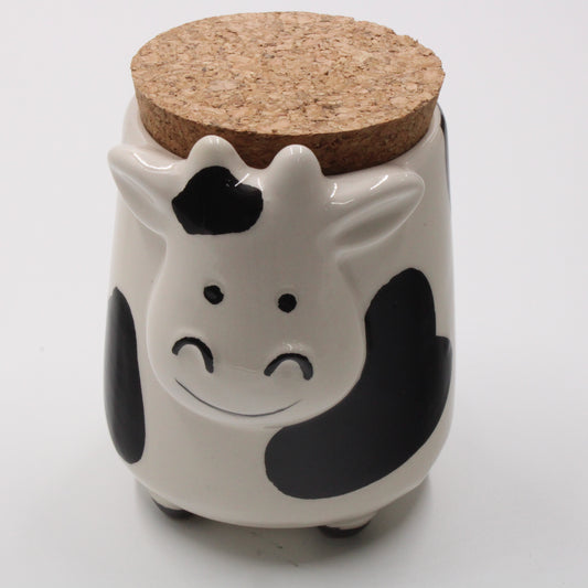 Cow Ceramic Stash Jar