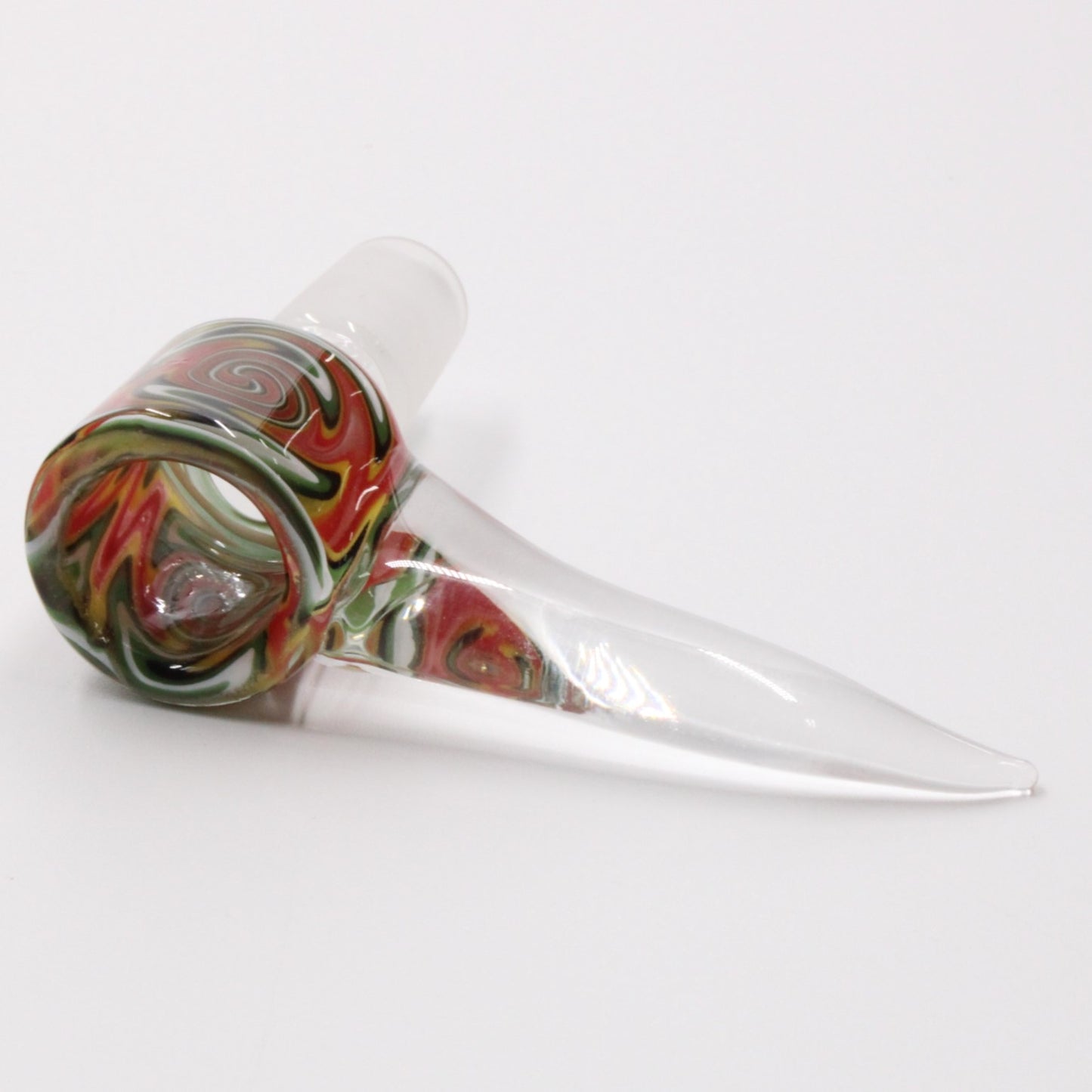 Color Swirl Horn Handle Bowl Head Slide 14mm Male